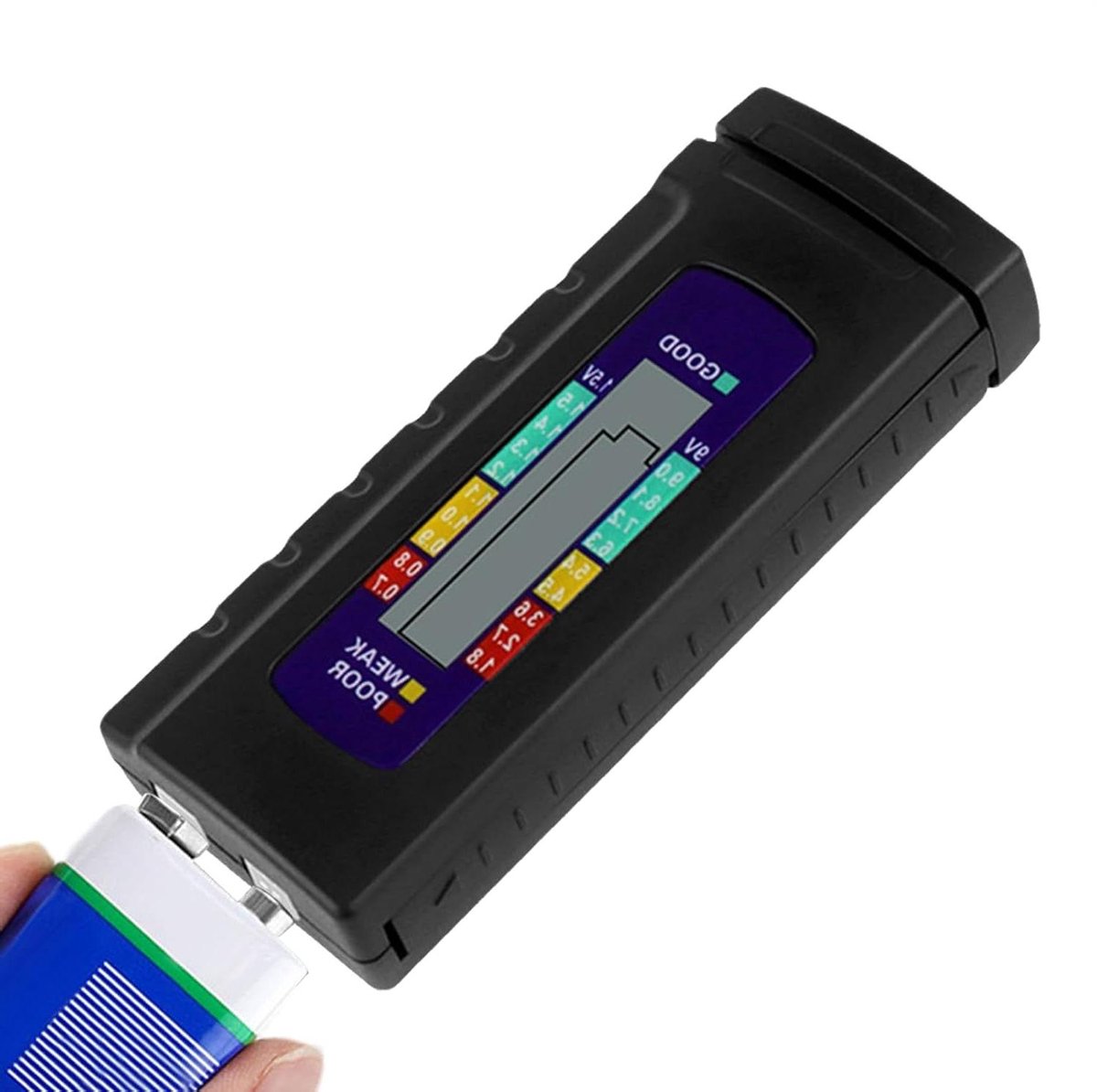 Batterij Tester - Accu Controle - Batterijen Controleren - LCD Display - 9V 1.5V - Zwart