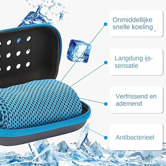 Koelhanddoek - Sneldrogende sportdoek - Verkoeling bij inspanning - Ademend microvezelmateriaal - 30x80cm - Hemelsblauw — afbeelding 4