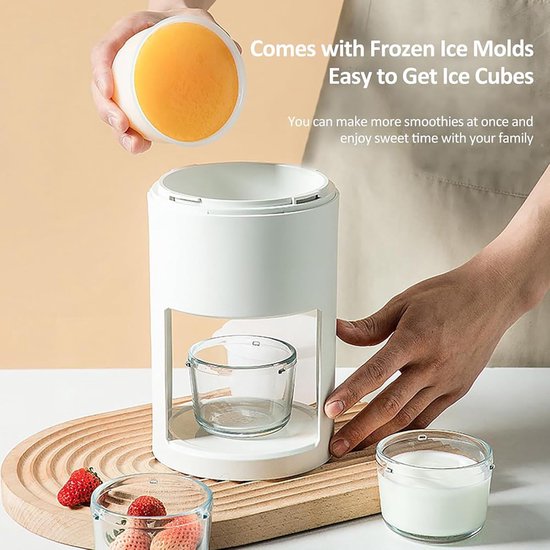 IJsmachine Handmatig - Crushed Ice Maker - Zelf Sneeuwijs - Draagbaar Ontwerp - 27 x 15 cm - Wit van Merkloos — afbeelding 2