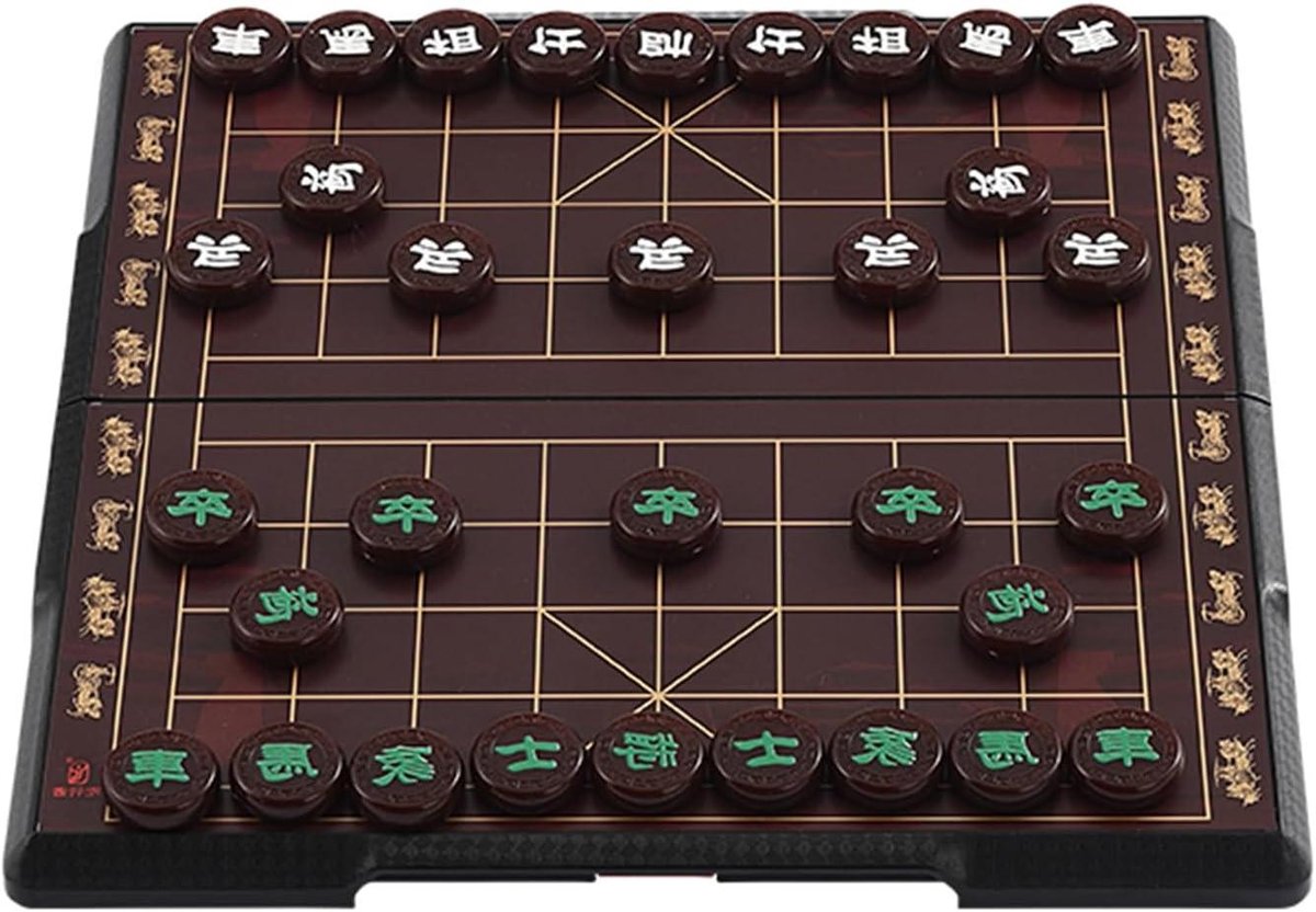 Schaakspel Set - Strategie Spel - Educatief Spelen - Magnetisch Bord - 33x33cm - Bruin