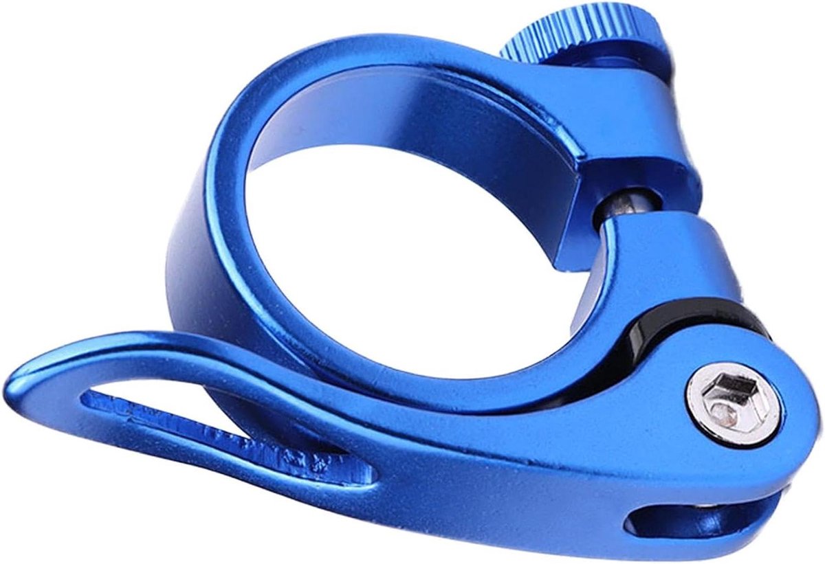 Zadelklem Fiets - Zadelpenklem Snel - Fietscomfort Verbeteren - Lichtgewicht Aluminium - 27.2-31.9mm - Blauw