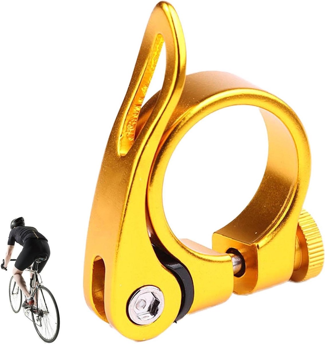 Zadelpenklem - Fietszadelklem - Fietsaanpassing - Snelsluiting - 27.2-31.9mm - Goud