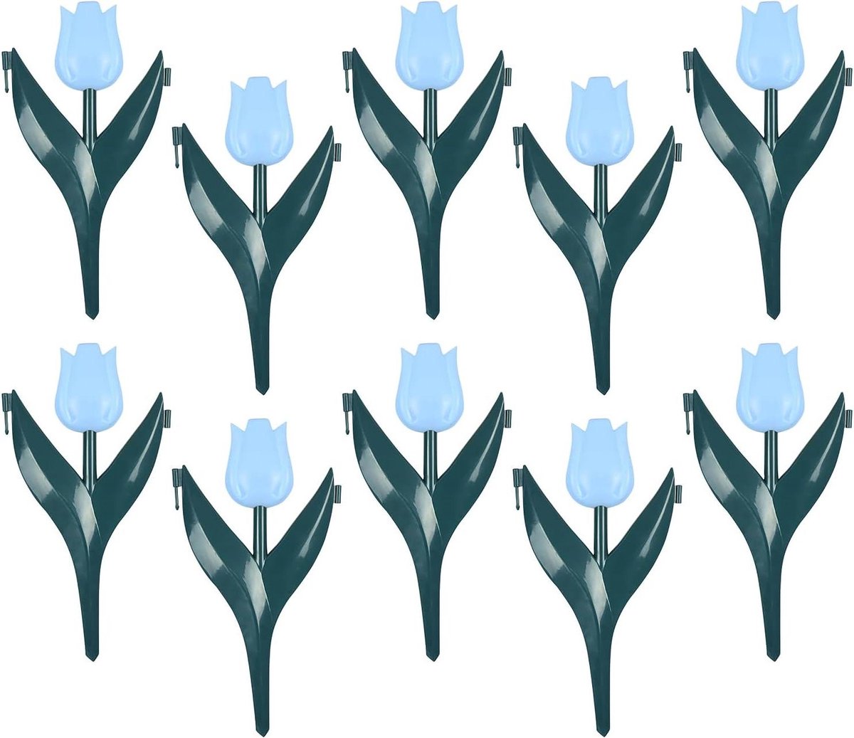 Tuinrand - Bloembed omheining - Tuin decoreren - Weerbestendig PP - 10 stuks - Blauw