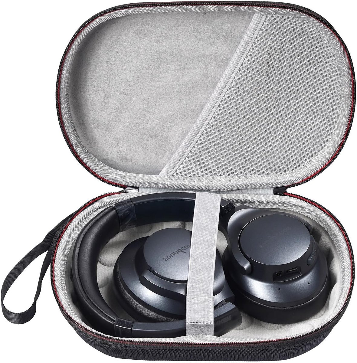 Draagbare Opbergtas voor Actieve Noise Cancelling Hoofdtelefoons - Bescherming, Reisaccessoire, Zwart