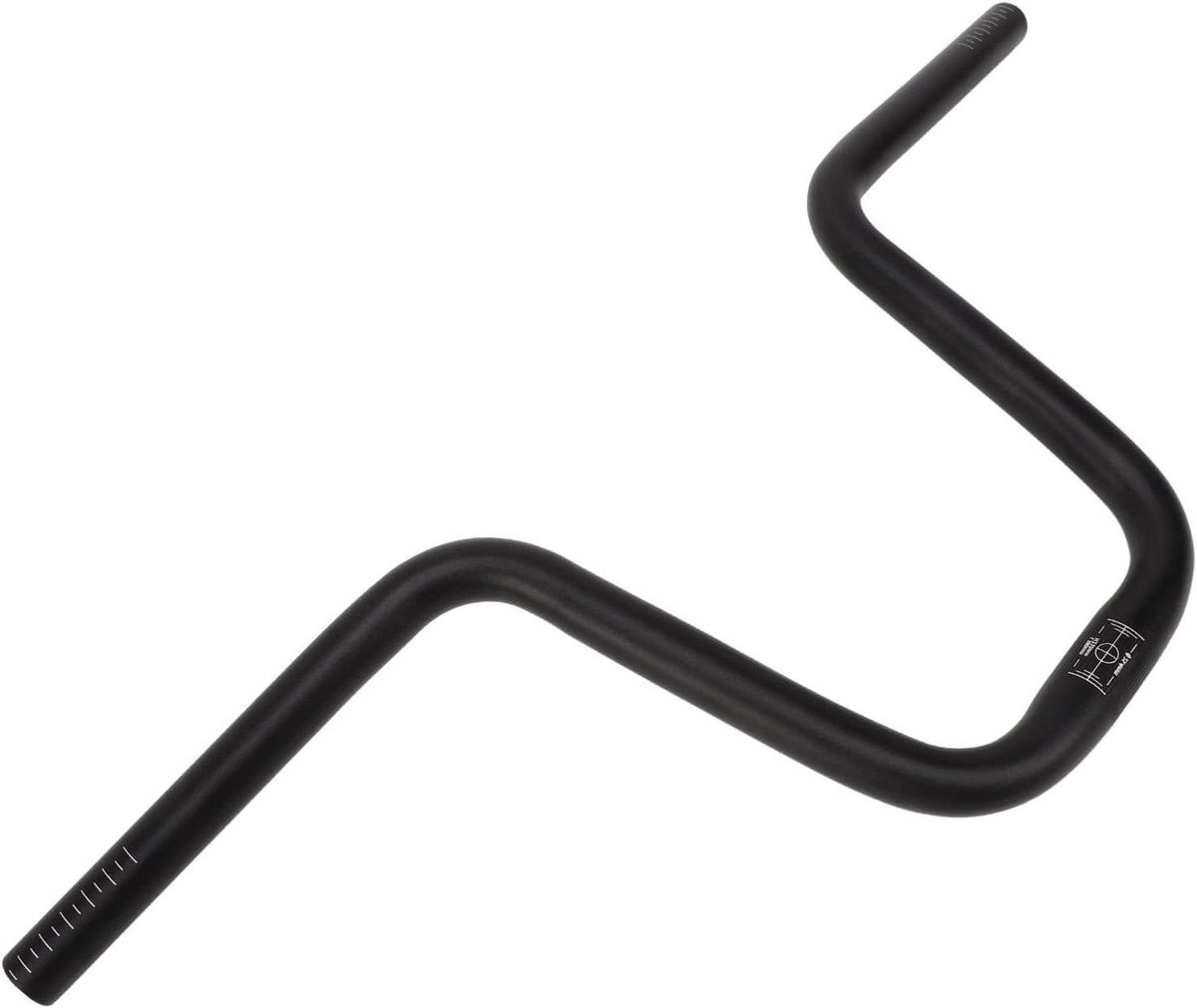 Fietsstuur Aluminium - Mountainbike Stuur - Comfortabel Fietsen - Extra Lang Handvat - 580 mm Breed - Zwart