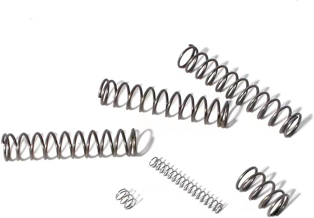 Drukveer Set - Trekveren Staal - Apparatuur Reparatie - Dubbele Haak Ontwerp - 5 Stuks 2.5mm - Onbehandeld
