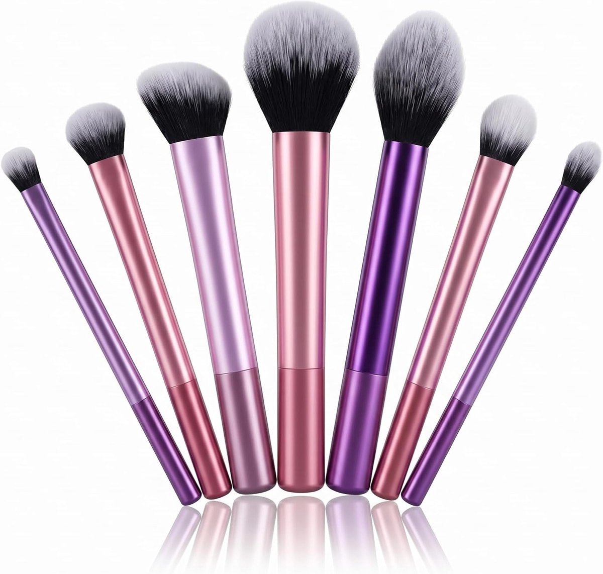 8-delige make-upkwasten set voor oogschaduw, highlights en contouren - Perfect voor dagelijkse make-up en reizen, 18 cm kwasten voor precisie en gemak