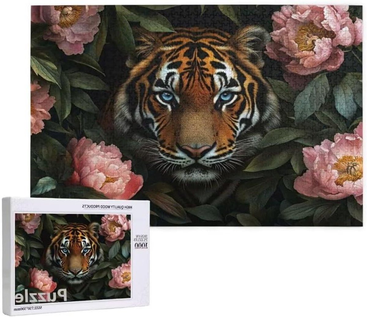 Grote Puzzel - Volwassen Puzzel - Ontspannen Thuis - Uniek Gesneden Stukjes - 122x81cm - Pioenroos