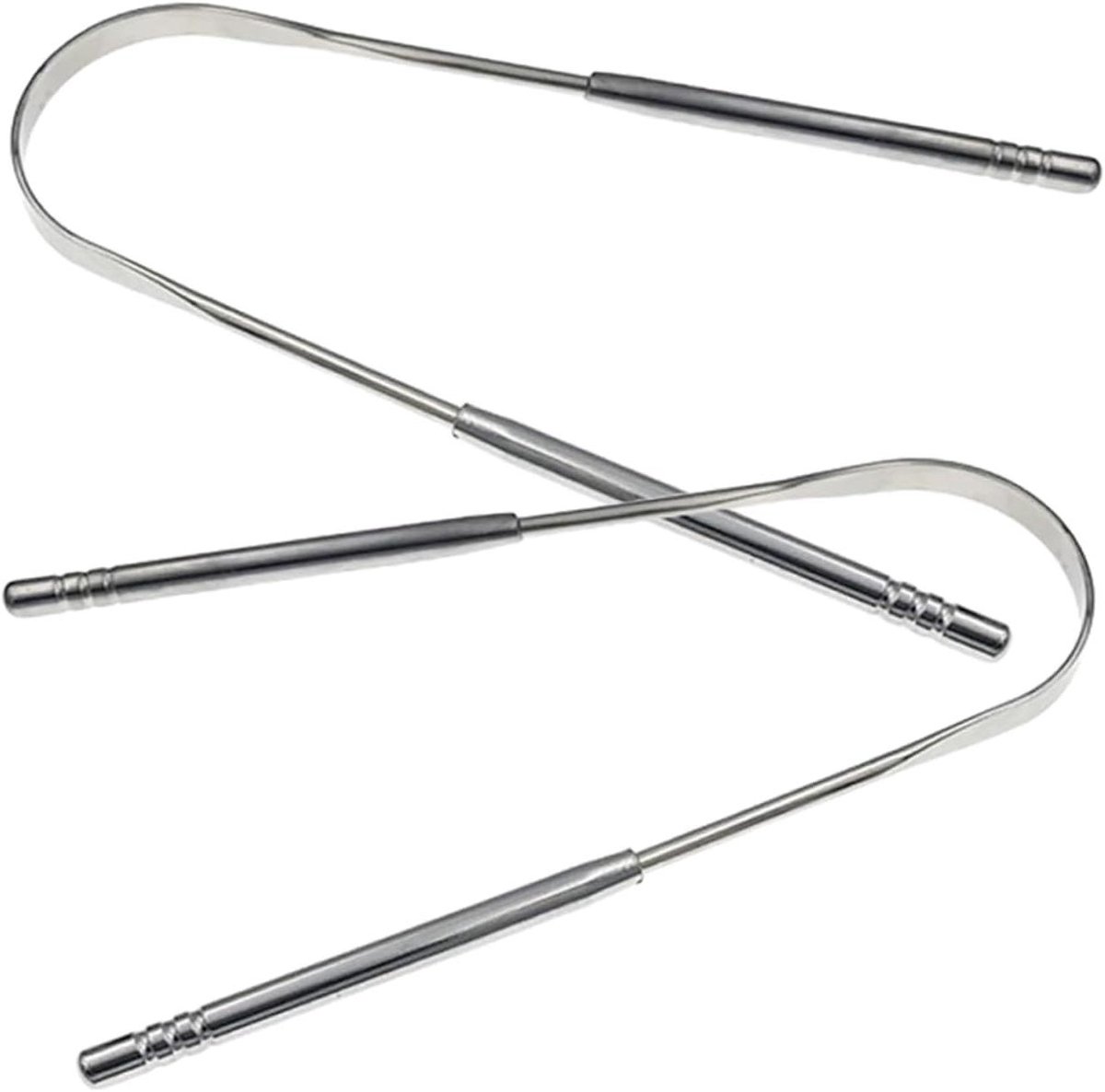 Tongreiniger Sets - Mondverzorging - Frisse Adem - Roestvrij Staal - 4 Stuks - Zilver