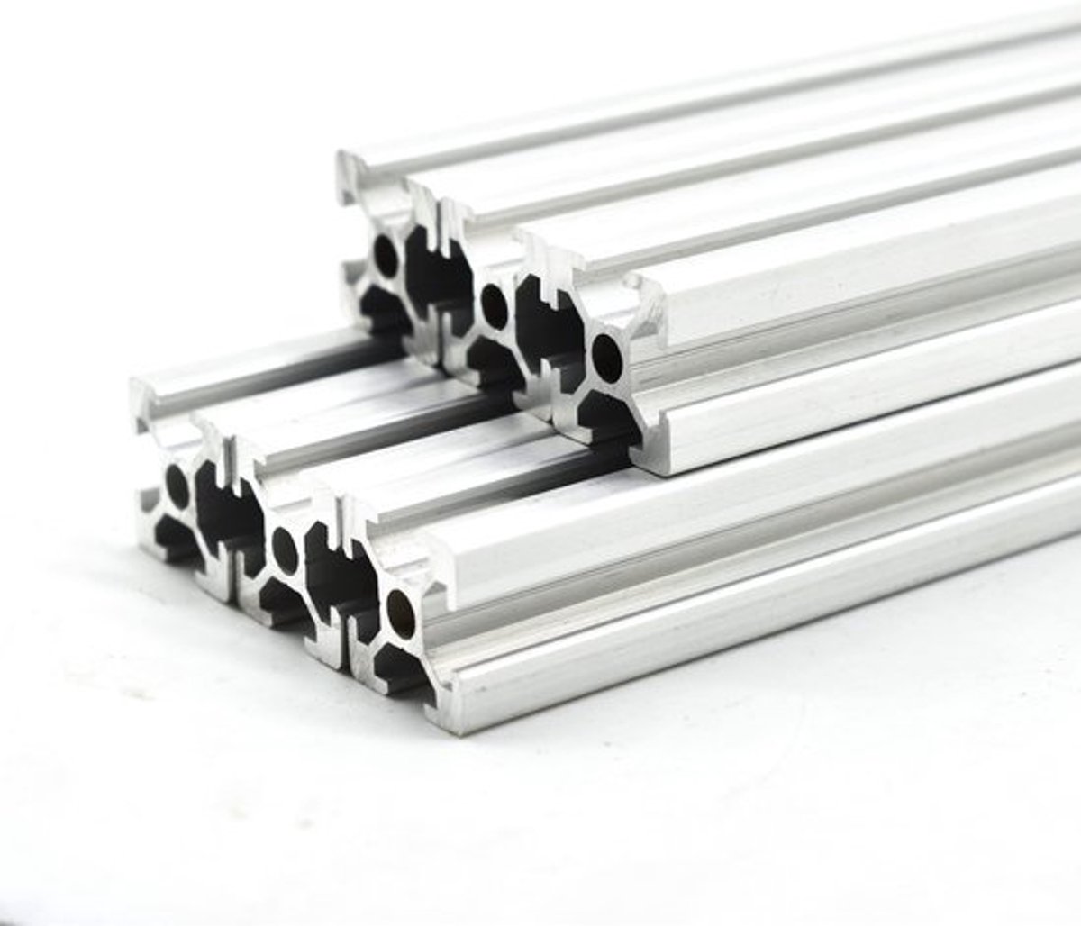 Dailygoody - 6 Stuks Aluminium Profiel 20x20 mm - Universeel en Licht - 1000 mm