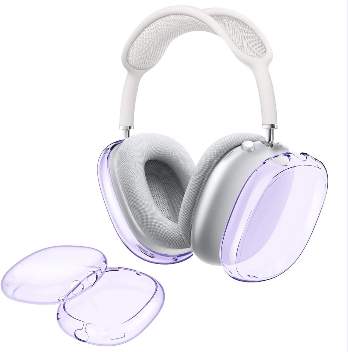Zachte en Dunne Hoes voor AirPods Max met Oorkussen Bescherming, Krasbestendig en Stofdicht, Paars