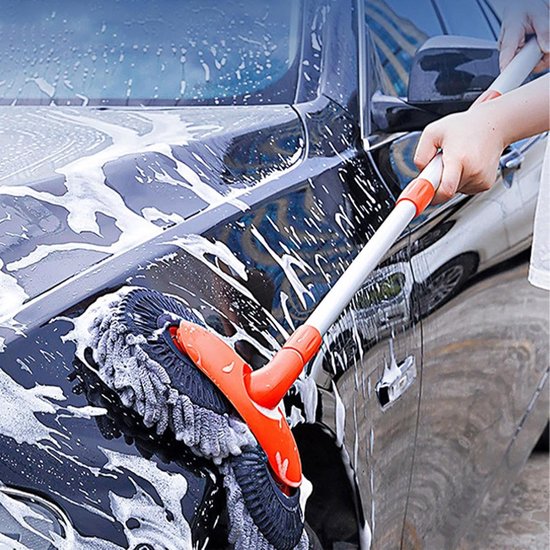 Autowasborstel Lange Steel - Voertuigreiniging Borstel - Auto Wassen - 360 Graden Rotatie - 80-135cm - Niet gespecificeerd — afbeelding 2