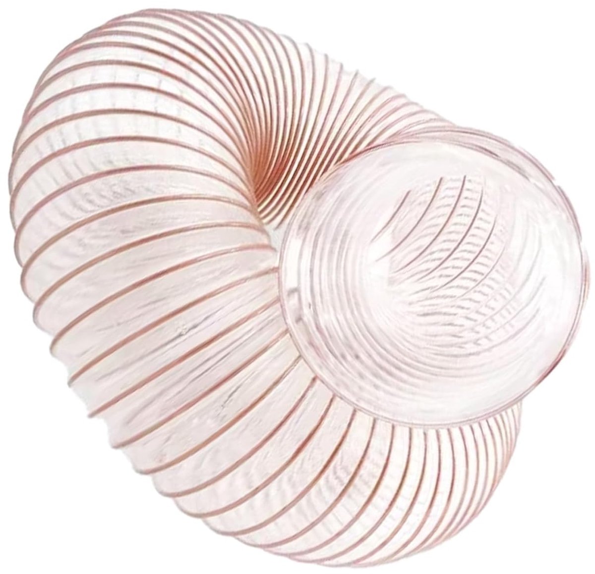 Kanaalslang - Flexibele buis - Stofafzuiging hout - Versterkt met staaldraad - Diameter 60mm - Transparant