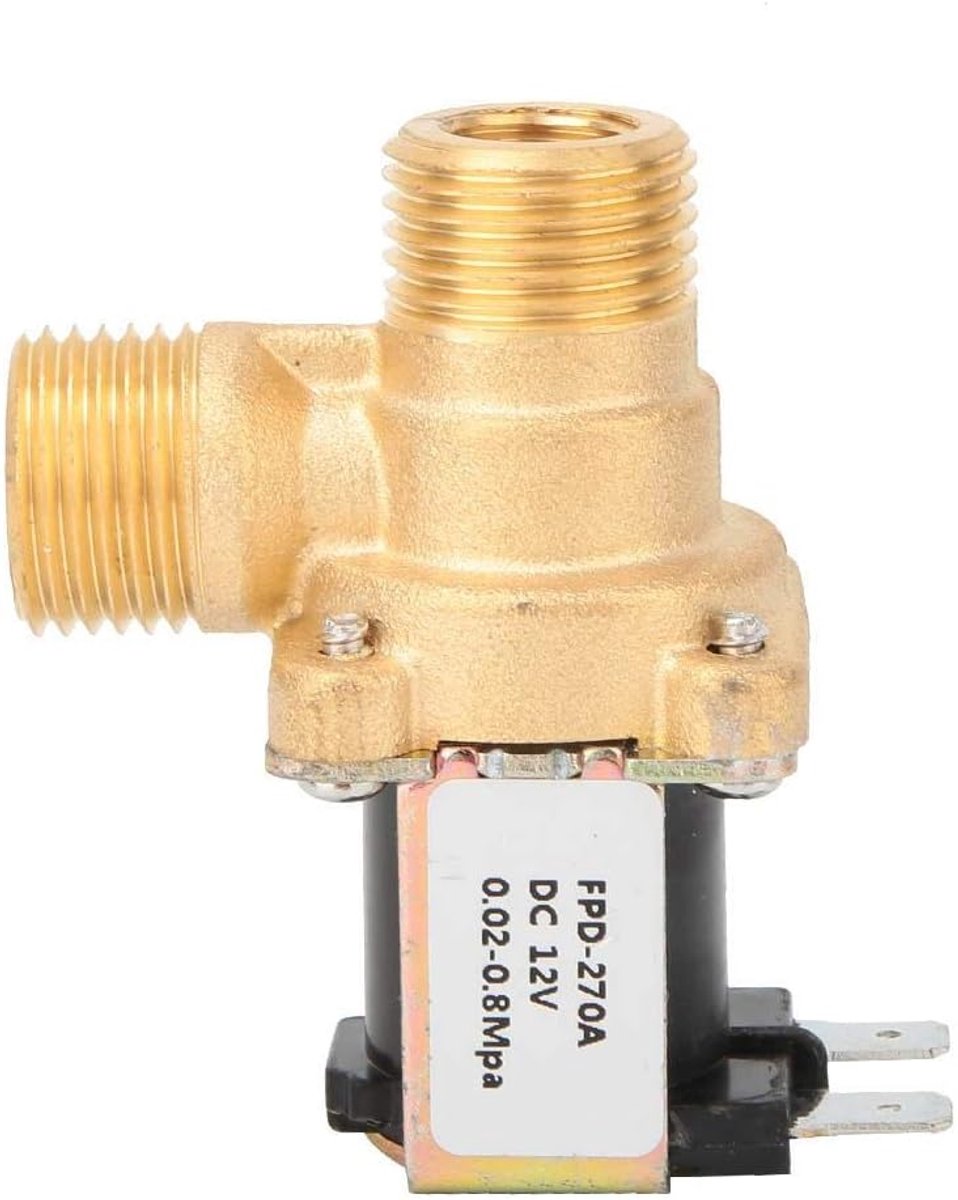 Elektrische Klep - Water Schakelaar - Industriële Controle - Normaal Gesloten - G1/2 Inch - Messing