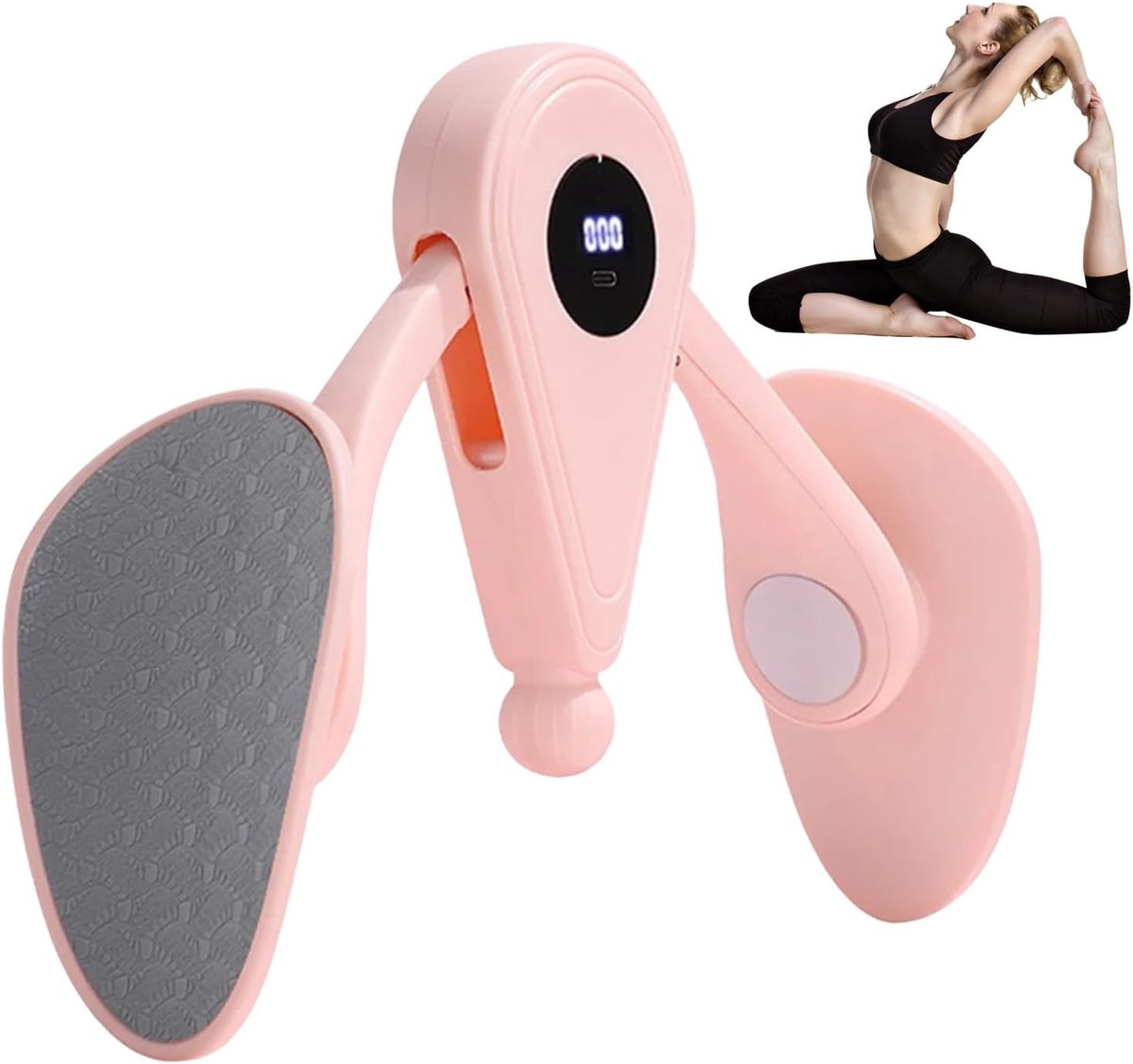 Dijbeen Trainer - Bekkenbodem Trainer - Fitness Training - Verstelbare Hoek - 430 g - Roze