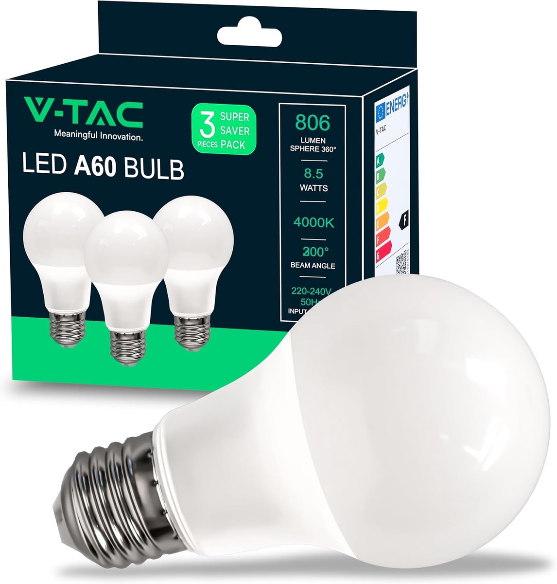 Led Gloeilamp - Ledlamp E27 - Verlichting Creëren - Maximale Efficiëntie - 3 stuks - Neutraal Wit