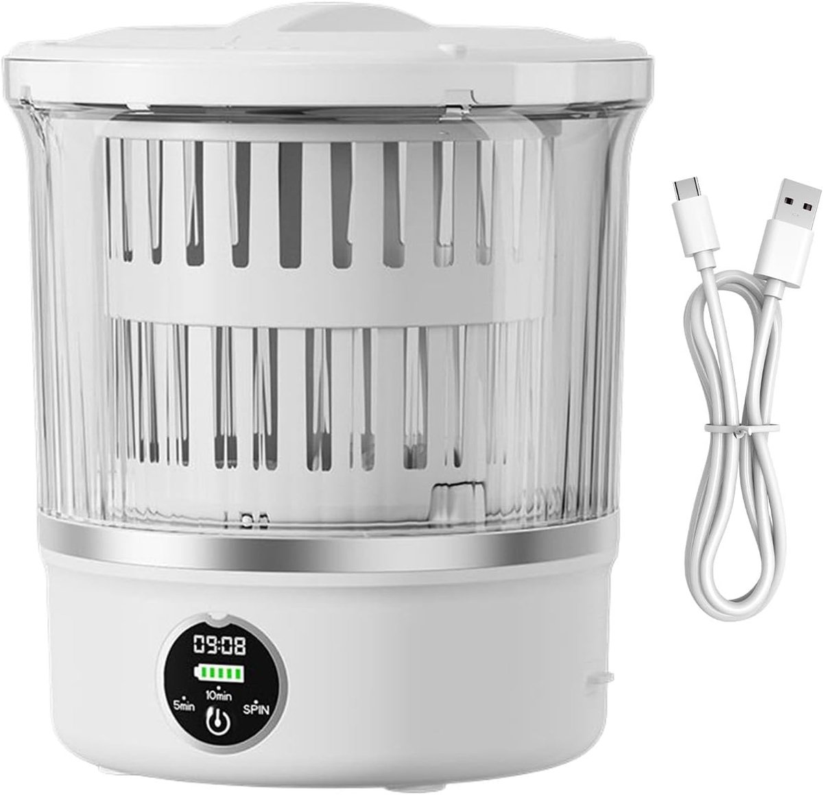 Draagbare Wasmachine Mini Wasser Kleine Was Stille Werking 3 Liter Wit
