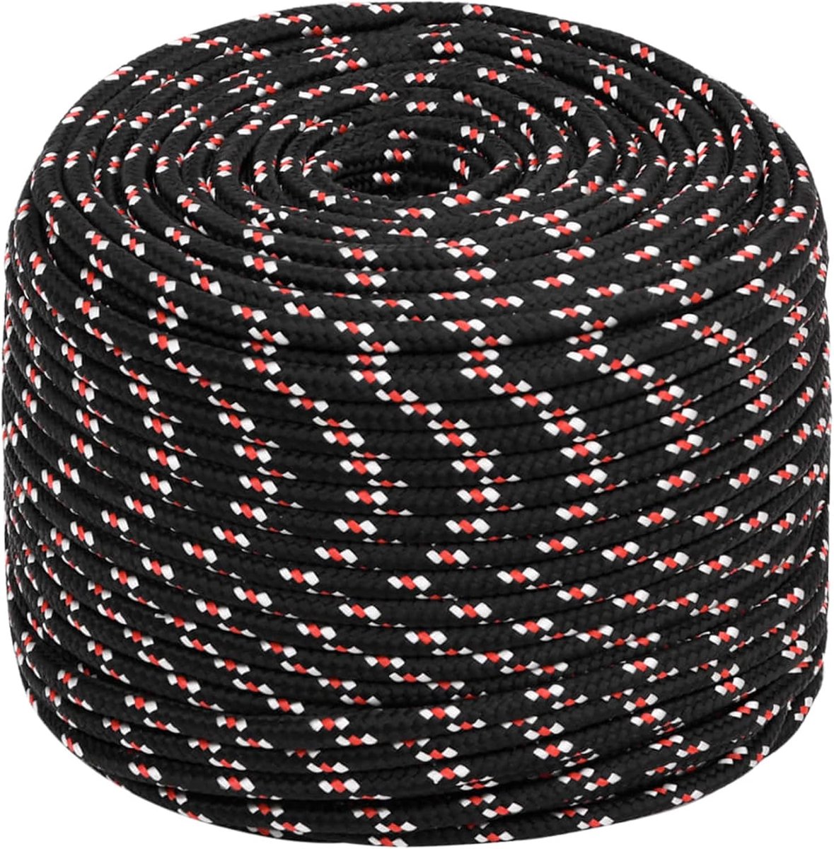 Boot Touw - Ankerlijn Scheepslijn - Veelzijdig Gebruik - Robuust Polypropyleen - 6 mm 50 m - Zwart