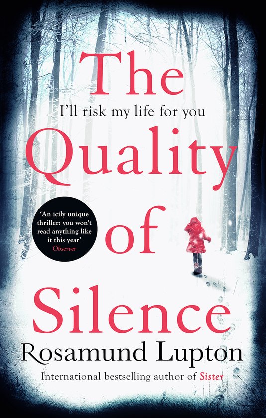 Boek 'The Quality of Silence' met een meisje in de sneeuw.