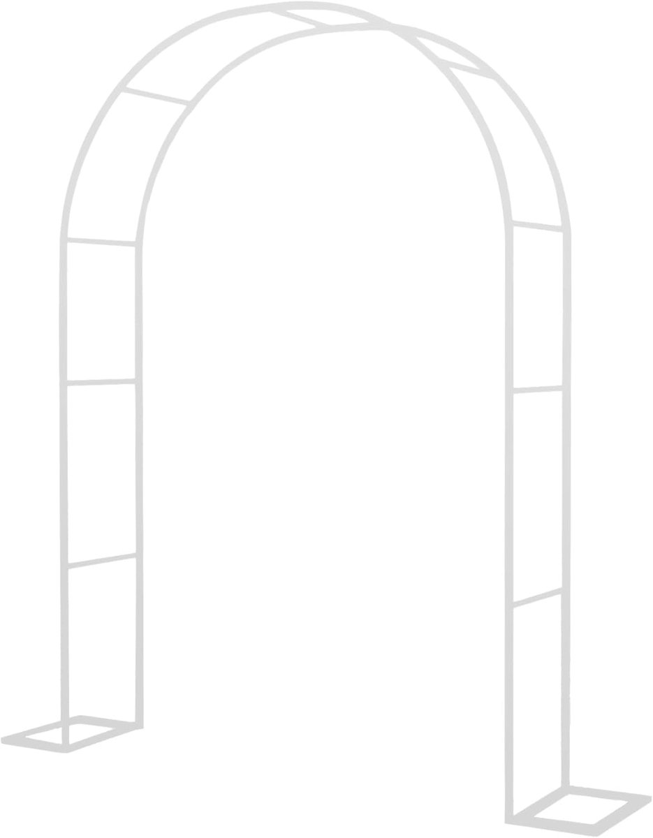 Rozenboog Metaal - Pergola Tuinboog - Klimplanten Ondersteunen - Anti-Roest Poedercoating - 120-350 cm Breed - Wit