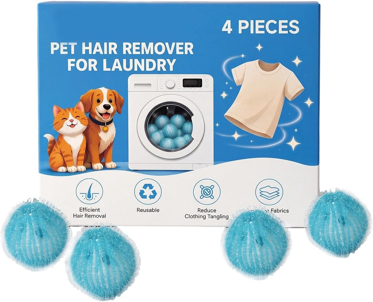 Huisdierenhaar Verwijderaar - Pluisreiniger Set - Kleding Reinigen - Automatische Haaropslag - 4 Stuks - Meerdere Kleuren