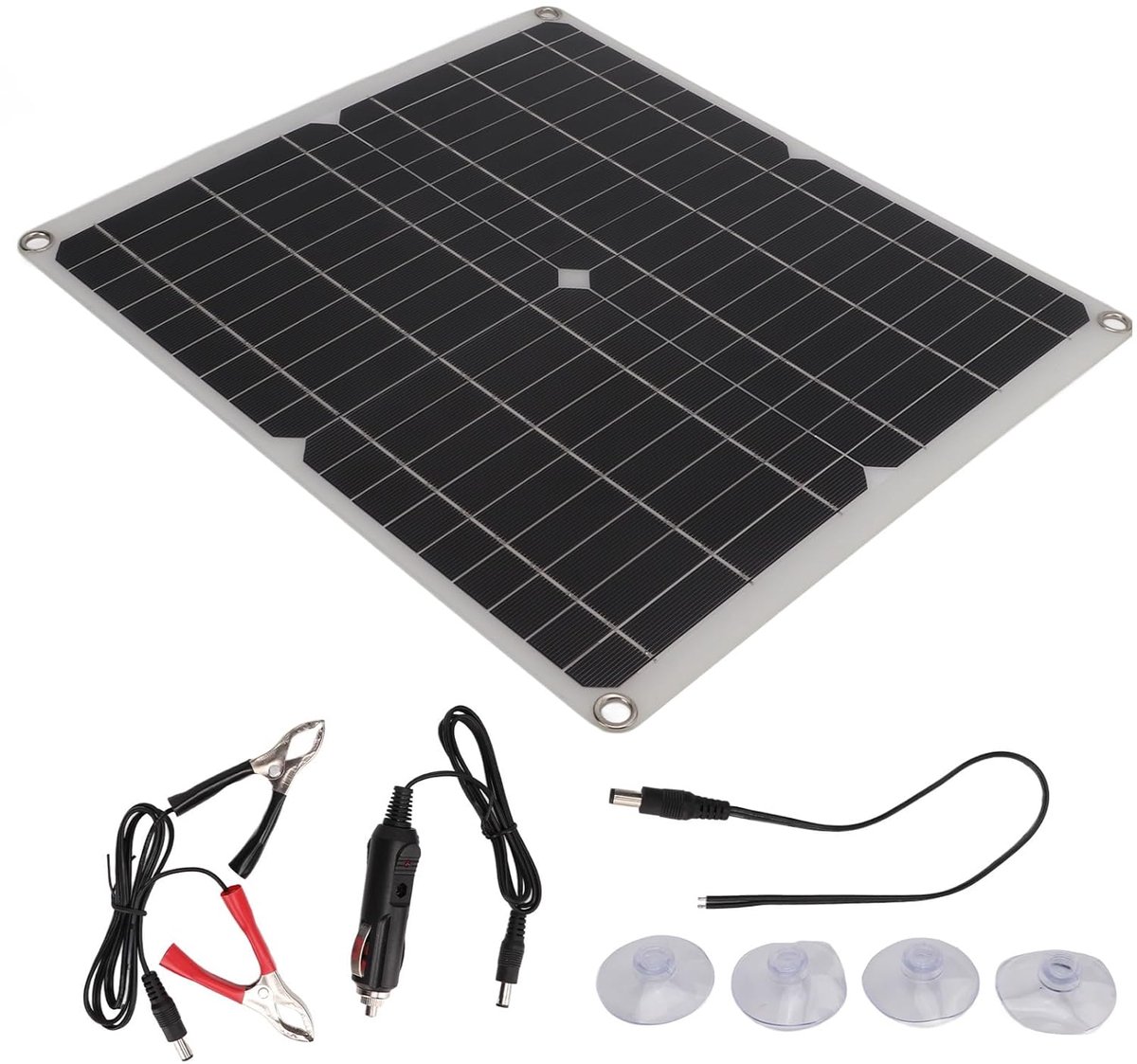 Draagbaar Zonnepaneel - Outdoor Energie - Apparaten Laden - Dubbele USB Output - 25W Vermogen - Zwart