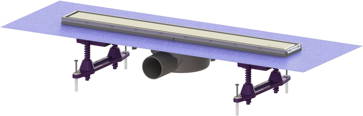 KESSEL-douchegoot Linearis Compact - L: 550 mm, DN 50, WaD, V2A afd., K 3, 45600.61M