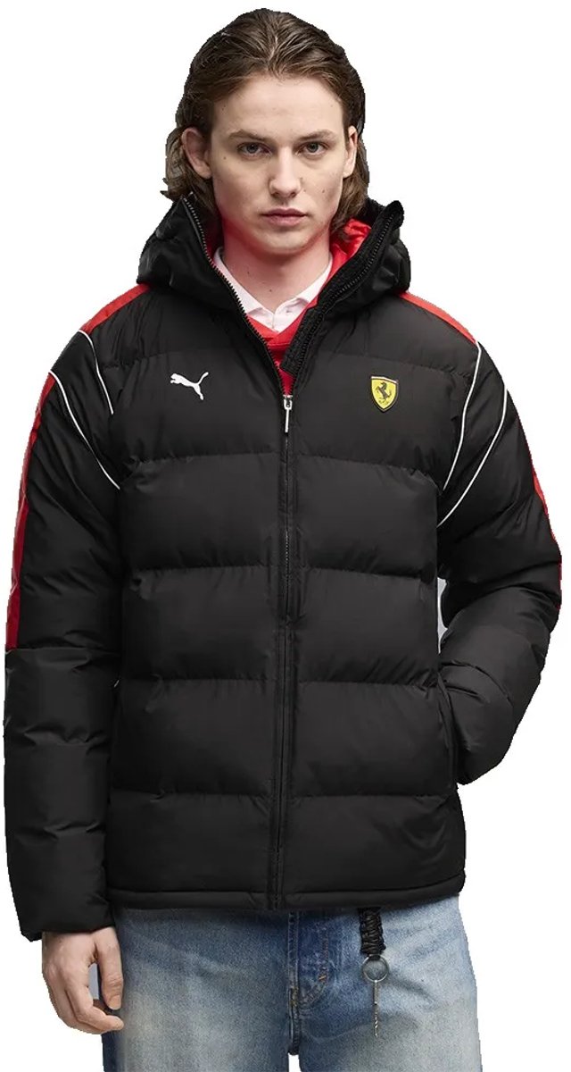 Puma Ferrari Ecolite Puffer Jas M Man Zwart