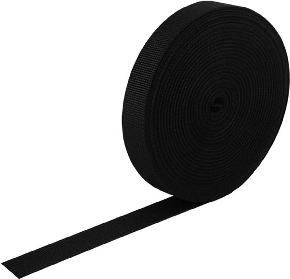 Inovra Plus - Zwarte nylon zware singelband, 10 meter lengte, 25mm breedte - 10