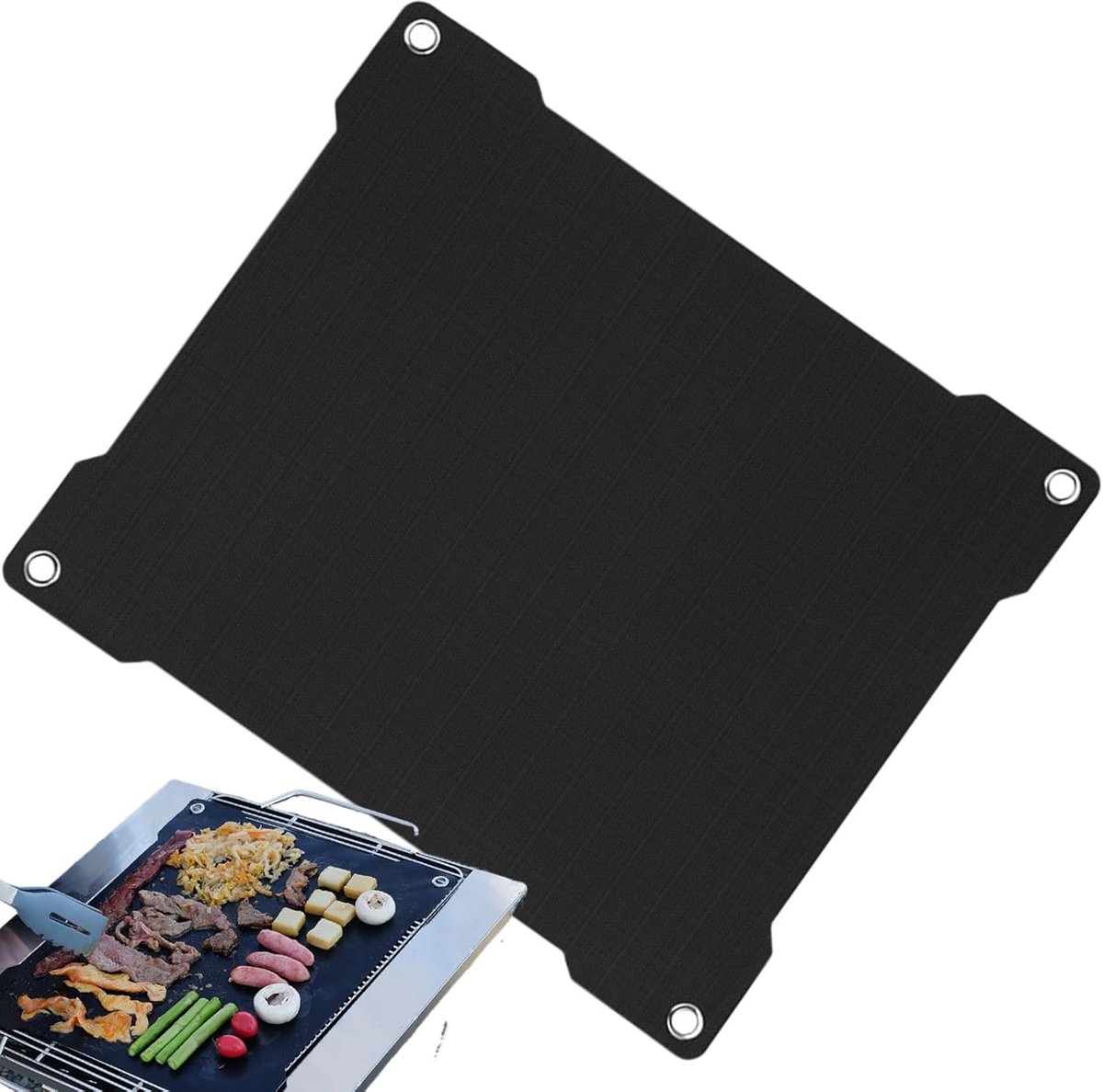 Grill Mat BBQ Beschermer Buiten Koken Herbruikbaar Hittebestendig 39 x 33 cm Multicolor