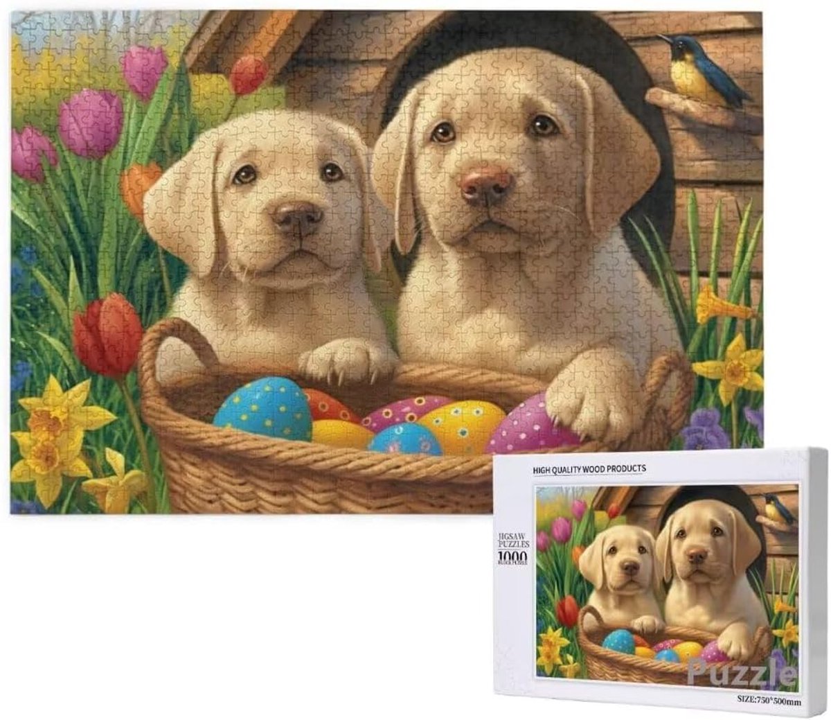 Puzzel 2000 stukjes - Houten Jigsaw - Ontspanning thuis - Uniek gesneden stukjes - 99 x 70 cm - Meerdere kleuren