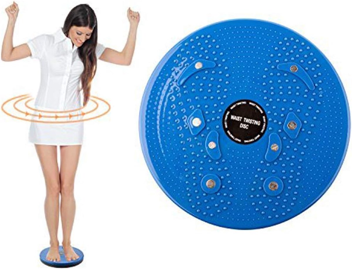 Torsie Twist Board - Fitness Schijf - Aerobe Oefening - Magnetische Golf Disc - 25 cm Diameter - Blauw
