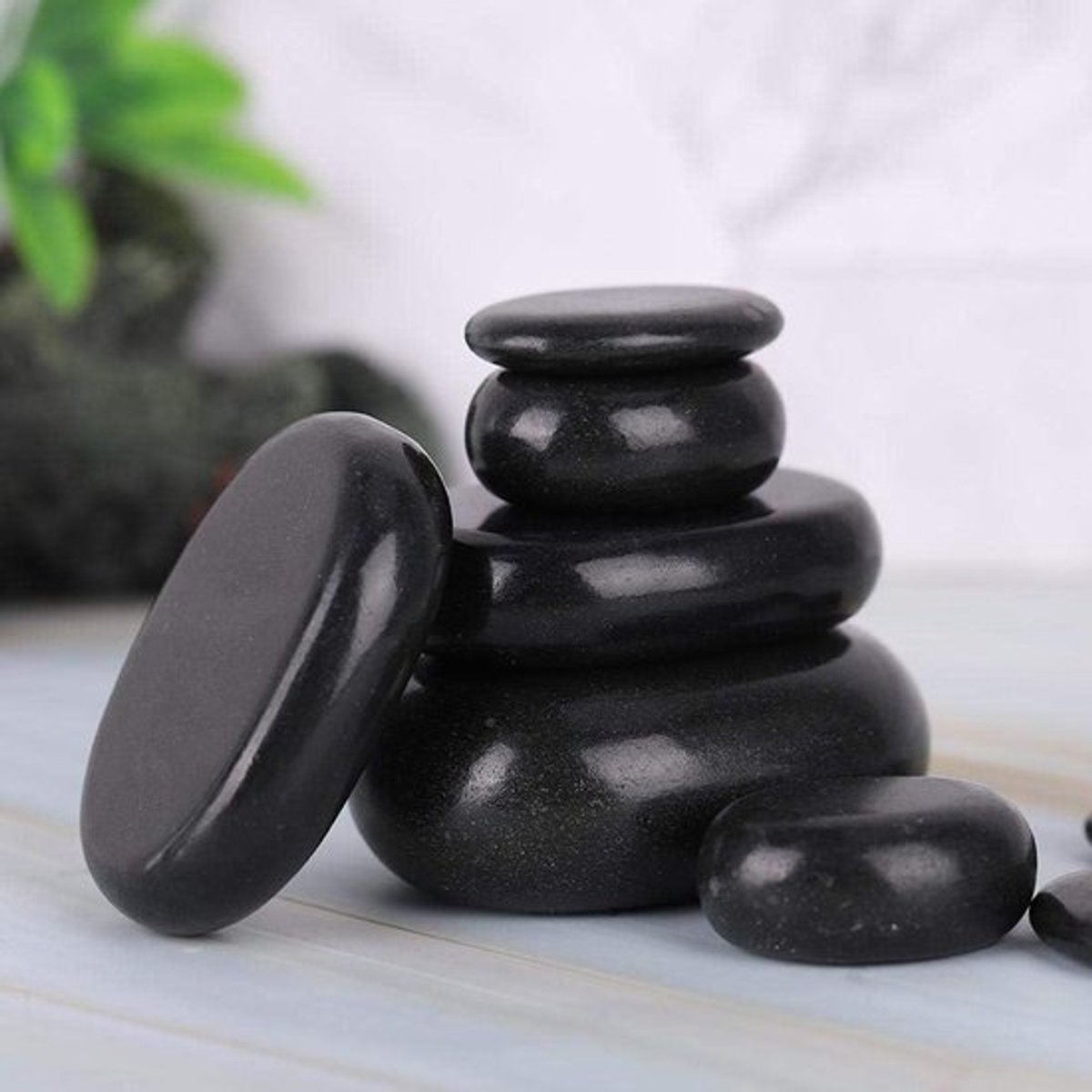 Allecto Plus - Natuurlijke Basalt Massage Stenen Set voor Hot Stone - 20 Stuks