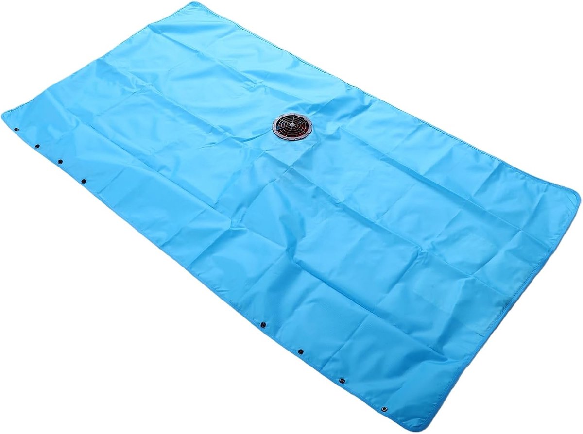 USB Koeldeken - Ventilatordeken - Koel Blijven - Ademende Microvezel - 140x75cm - Blauw