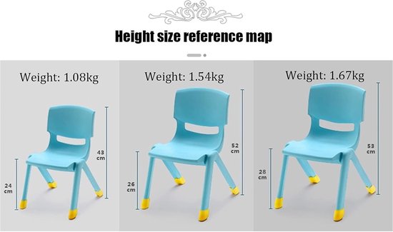Kinder Tafel en Stoel Set - Kindermeubels Set - Spelen en Leren - Stapelbaar en Lichtgewicht - 53cm - Transparant van Kinder — afbeelding 4