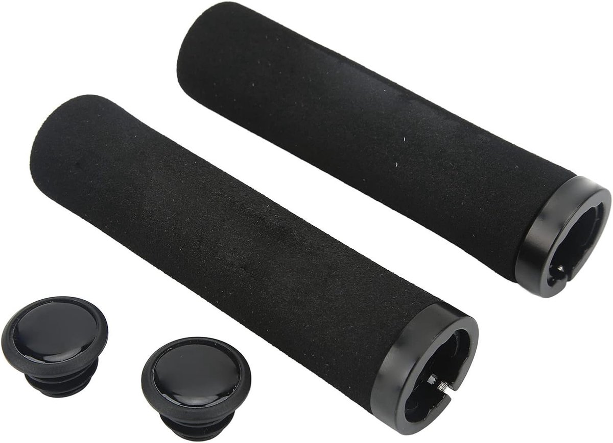 Fietsstuurgrepen - Handvatten - Comfortabel Fietsen - Antislip Spons - 222 mm - Zwart