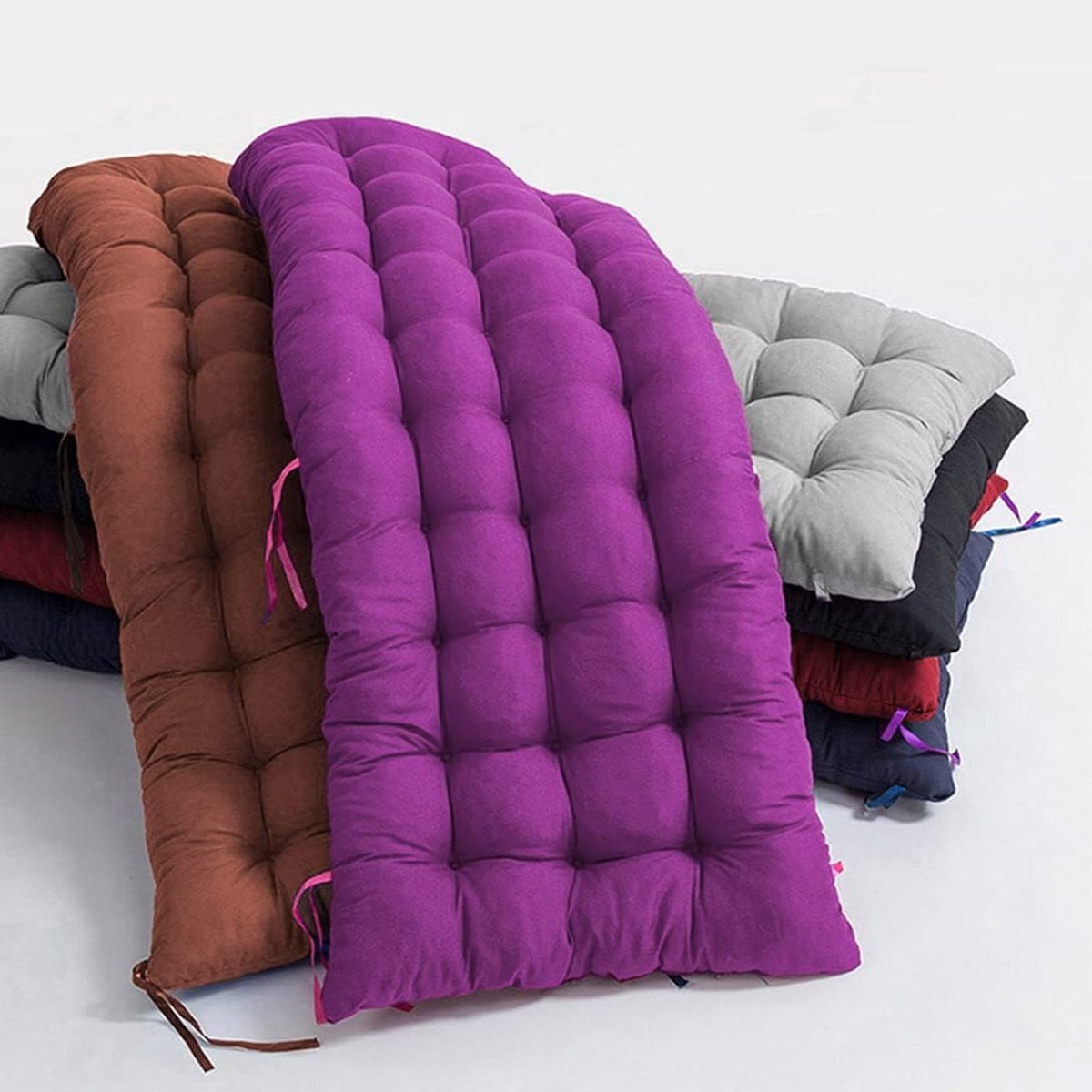 Bank Kussen - Zitkussen - Zitcomfort Verhoging - Antislip Ontwerp - 120cm Lengte - Zwart