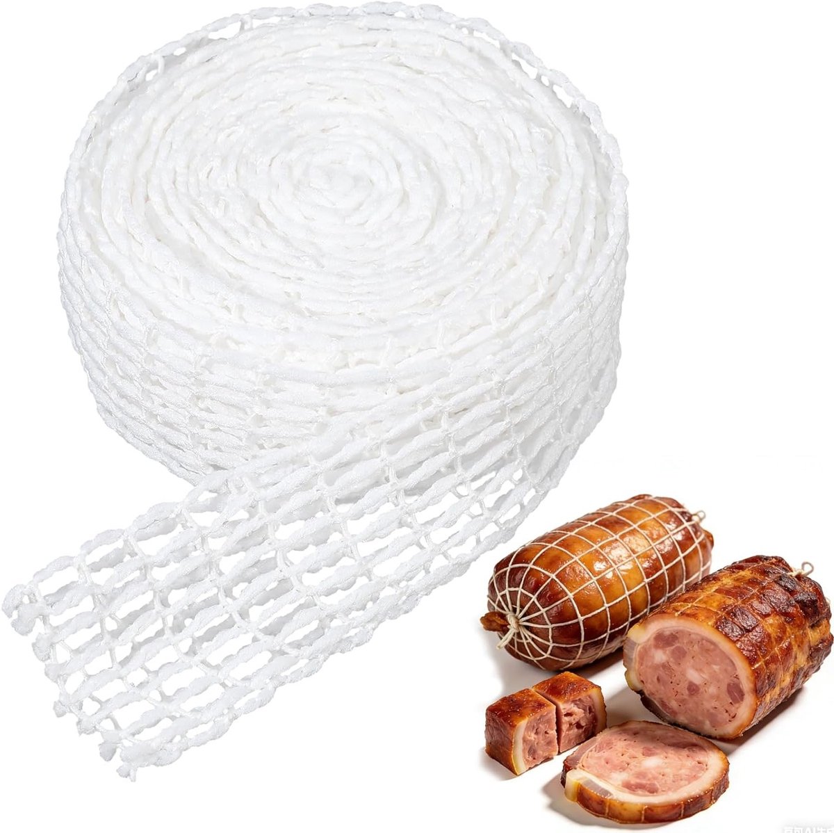 5 m Rol Roosterset voor Roken met 18 Gaten - Elastisch Vleesnet voor Roulade, Koken en Bak