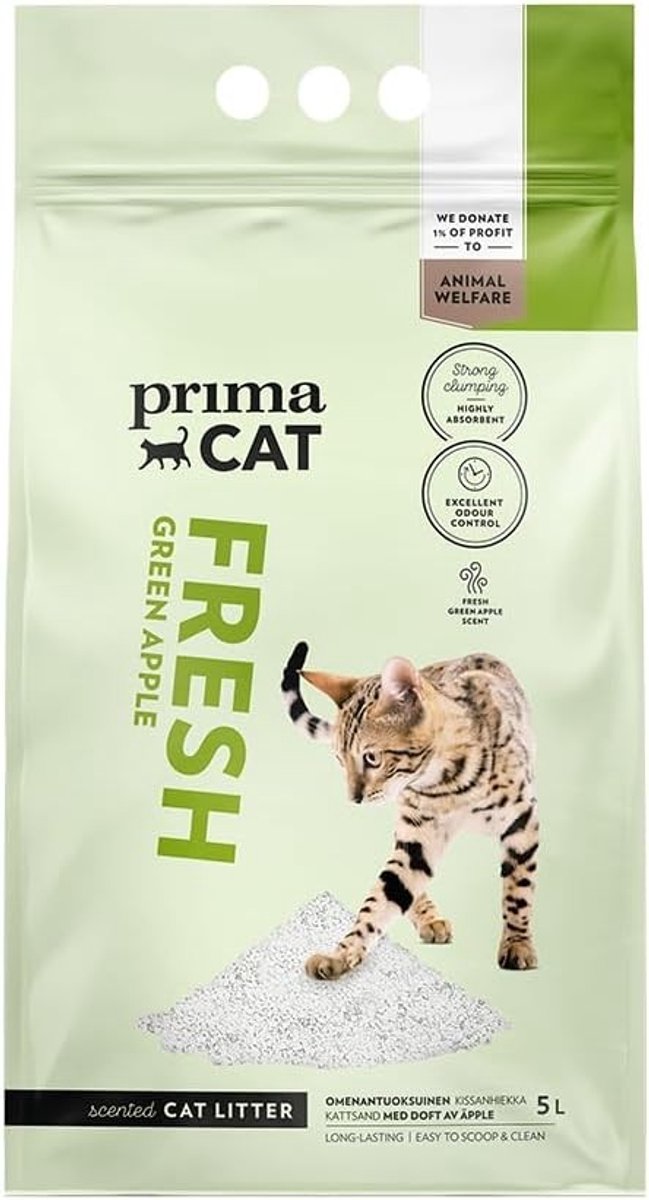 Hygiënische Kattenbakvulling - Klei - Appelgeur - Langdurige Absorptie - Voor Katten
