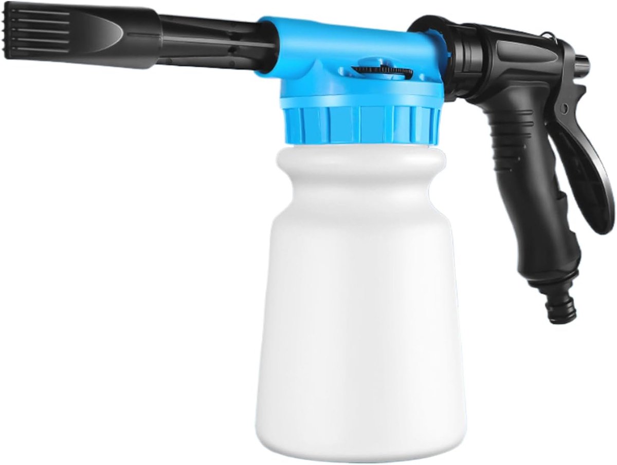 Schuimspuit Auto Wassen - Schuimkanon Slang - Voertuig Reinigen - Verbeterde Schuimtechnologie - 1L Capaciteit - Blauw