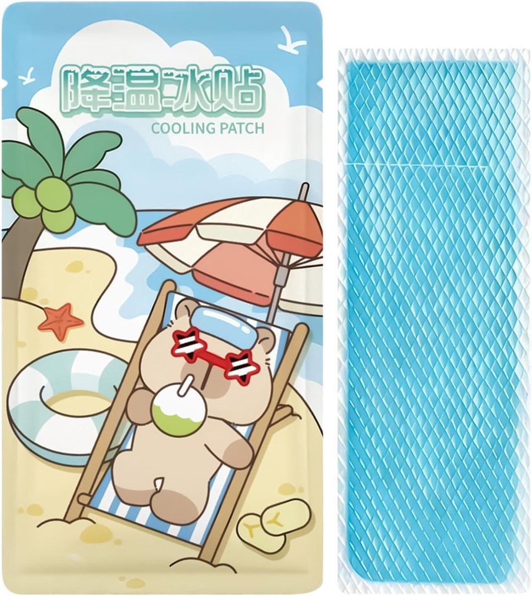 Koelpleisters - Gel Pads - Snelle Verkoeling - Herbruikbaar - 5x12cm - Blauw