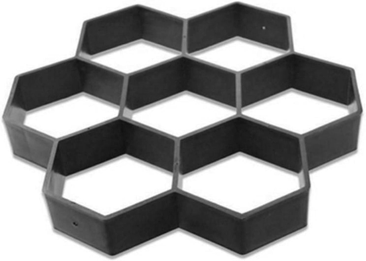 Betonmal Voor Tuinpad - Stoeptegel Mal - Tuin Aanleggen - Herbruikbaar - 30x30x4.2cm - Zwart