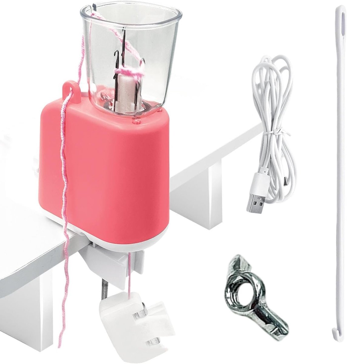 Touw Vlechten Machine - Automatisch Weefapparaat - Armband Ketting Maken - Soepele Uniforme Resultaten - 14.5x11x16CM - Roze