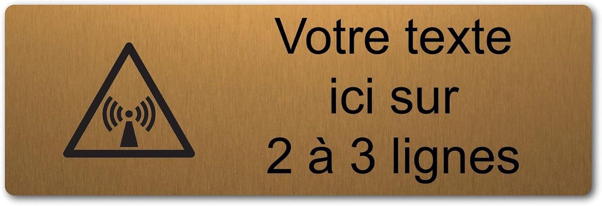 Naamplaatje Met Logo - Gepersonaliseerd Bord - Kantoor Inrichting - Gegraveerd Acryl - 30 x 10 cm - Goudkleurig