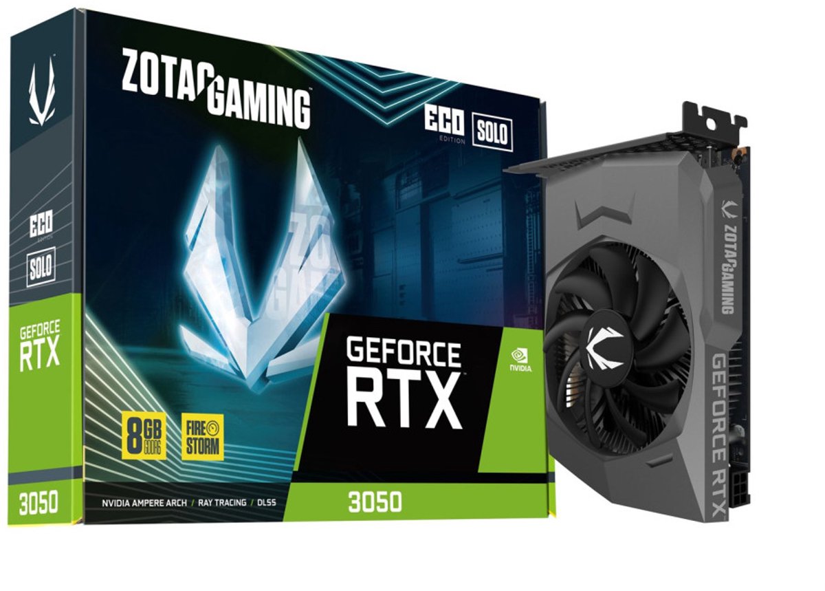 ZOTAC GAMING RTX 3050 ECO SOLO - Grafische Kaart - GeForce RTX 3050 - 8GB
