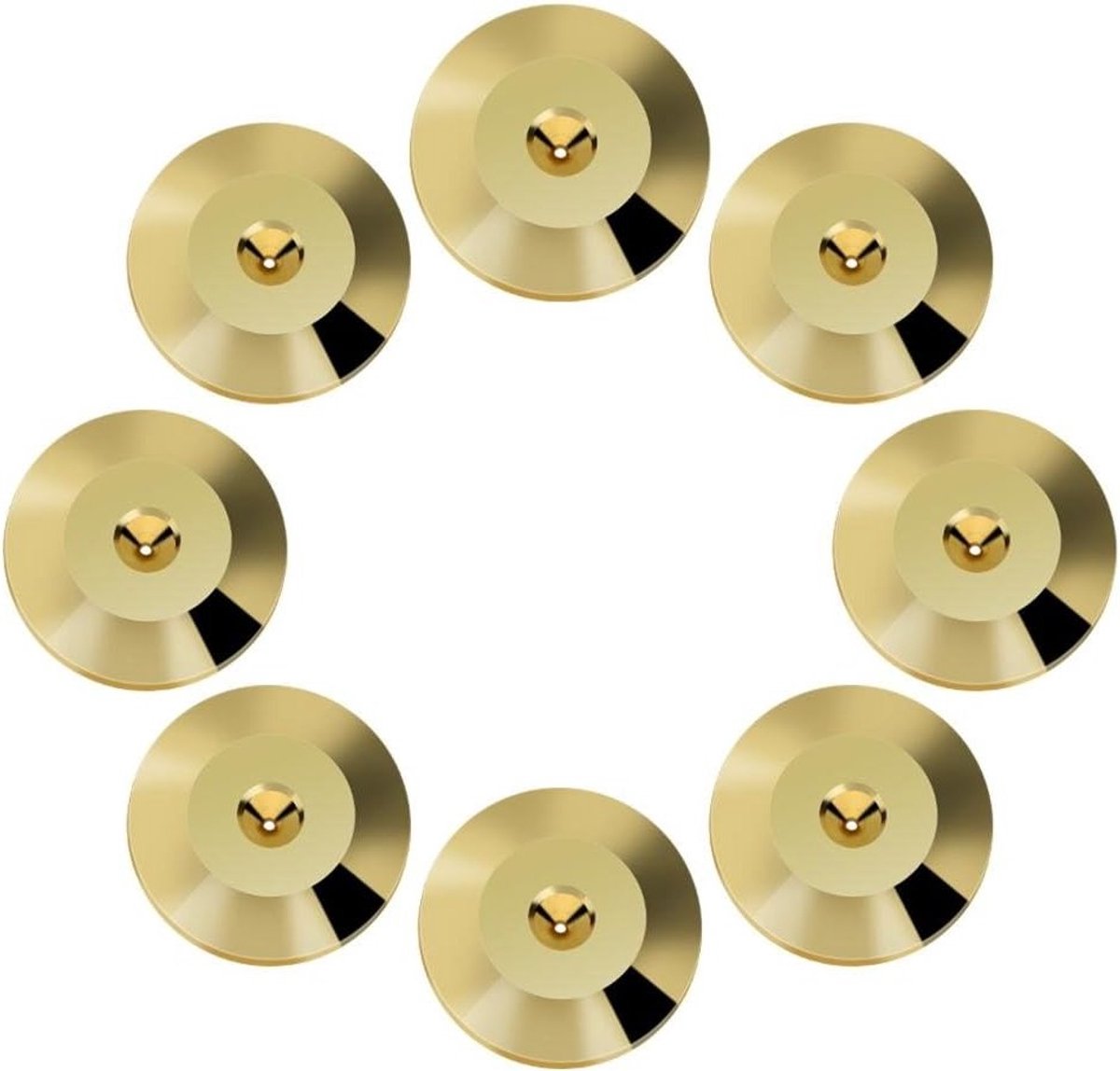 8 Stuks Spike Wasmachines voor Geluidsisolatie - Koper Speaker Voetmatten voor Versterkers en Audio Apparatuur
