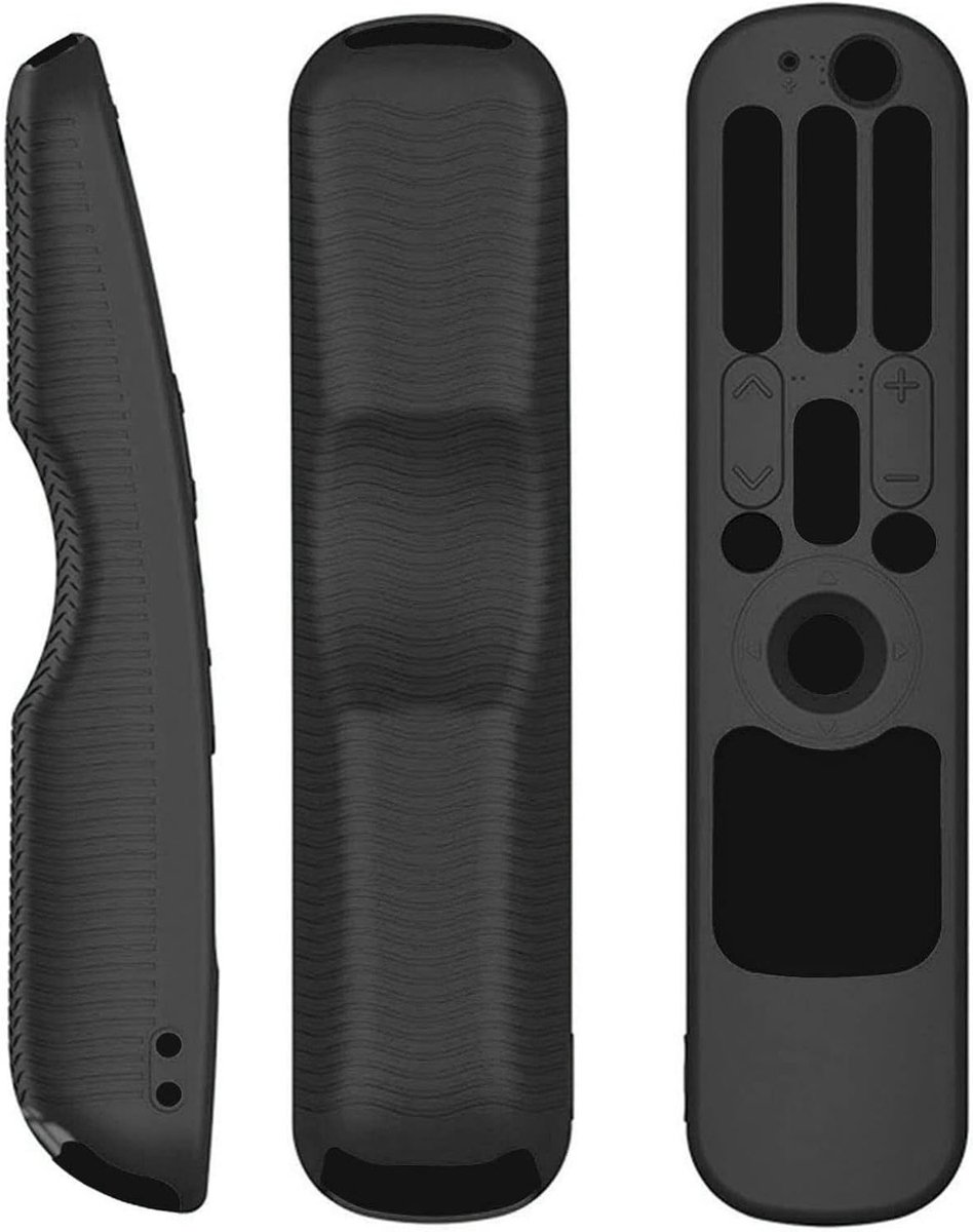 Siliconen Beschermhoes voor TV Afstandsbediening, 360 Graden Bescherming en Schokbestendig Design, Geschikt voor AN-MR21GC MR21N/21GA (Zwart)