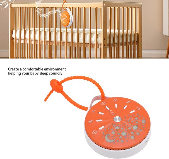 Geluidmachine Baby - Slaapmachine Nachtlampje - Ontspannen Slapen - 10 Rustgevende Geluiden - 16 x 10 x 4 cm - Wit — afbeelding 4