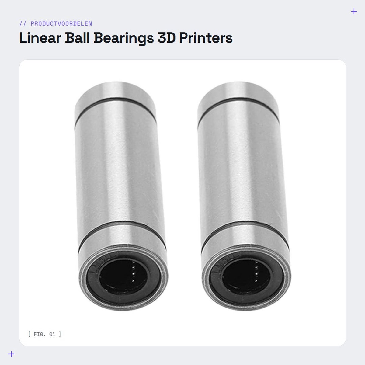 Dailygoods- Lineaire Lagers Hoge Stijfheid - CNC Toepassingen - 3D Printers - Precisiebeweging - Stalen Lager - Lage Wrijving - Lineaire Lagersysteem