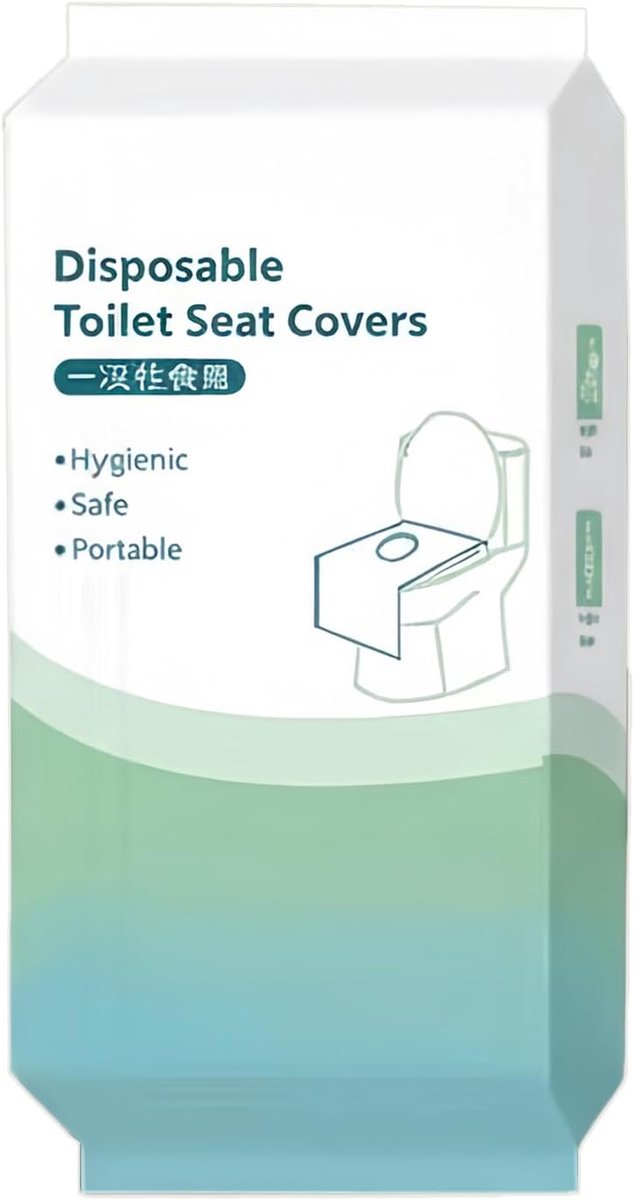 Toiletbeschermers - Papieren hoezen - Hygiëne op reis - Scheurvast en stabiel - 10 stuks 41x61 cm - Groen